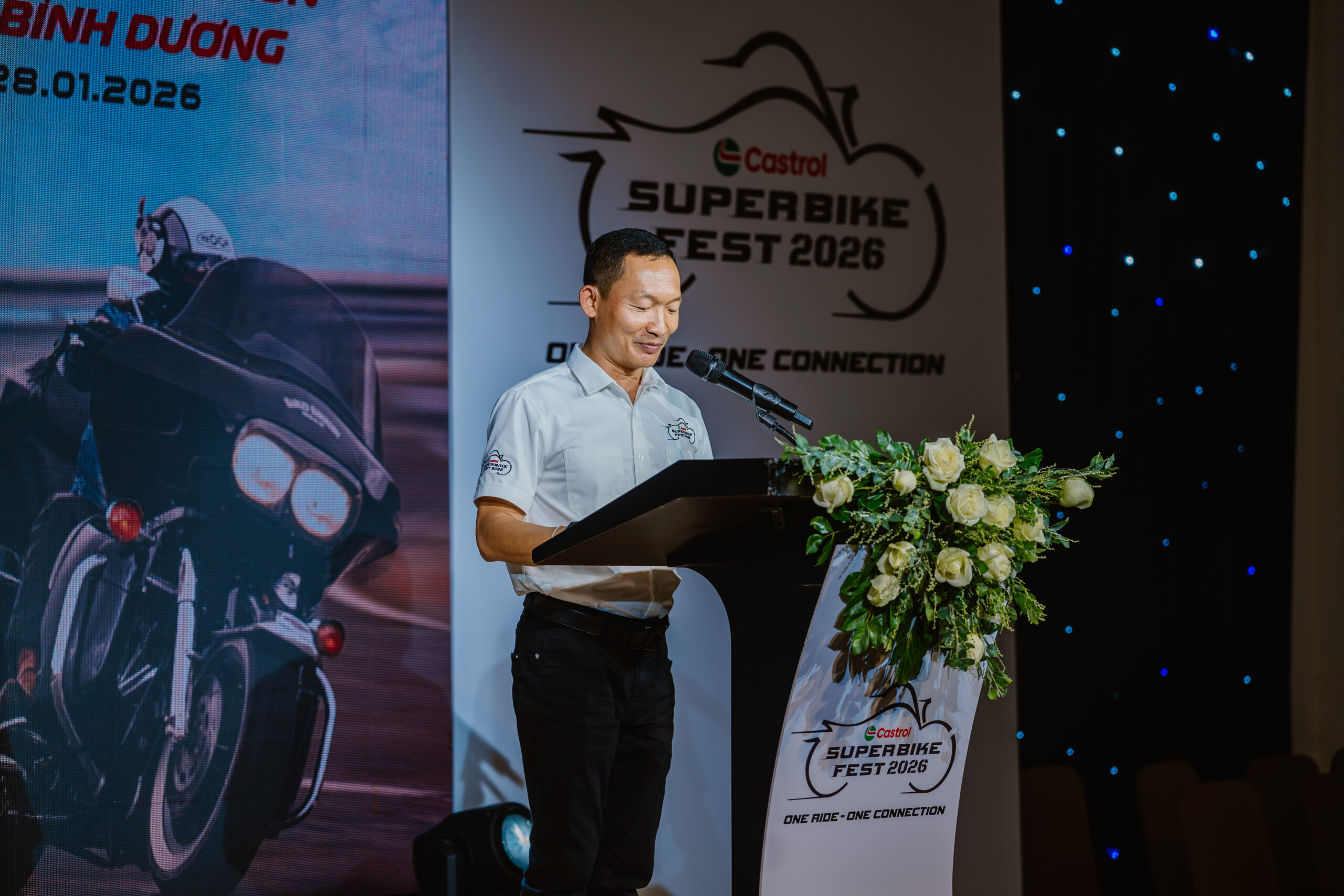 Ông Đoàn Kiều Dũng - Lãnh đạo Tập đoàn Kỷ Nguyên, Đồng Trưởng Ban tổ chức phát biểu tại họp báo.